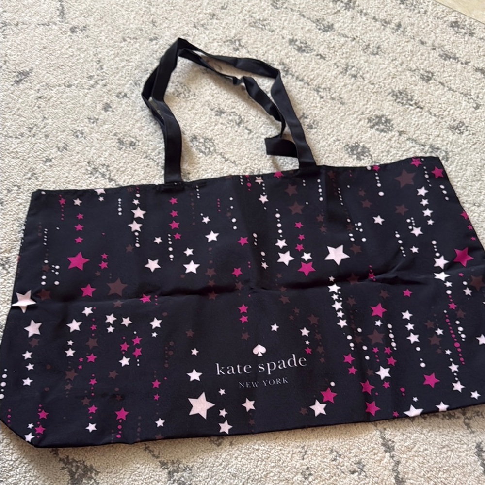 NWOT Kate Spade Black and Pink Dot Tote Bag